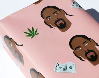 Snoop Dogg Wrapping Paper - Snoop Dogg Gift Wrap - Snoop Dogg - Wrapping Paper - Giftwrap - Presents - Gifts - Hip Hop - Rapping Paper