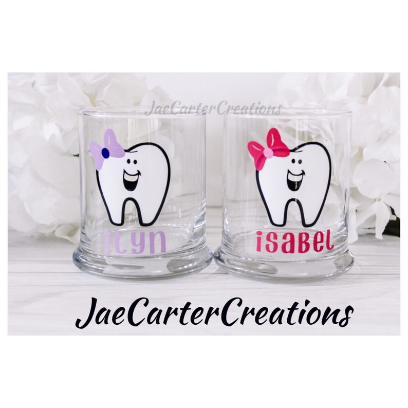 Personalized Glass Toothbrush Holder for kids, Pencil Holder image 5