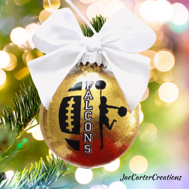 Football Ornament, Cheer Ornament, Cheerleader Ornament, Cheer Team Ornament image 1