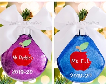 Teacher Ornaments, Teacher Appreciation Ornament, Teacher Ornament, Best Teacher, #1 Teacher Gift,