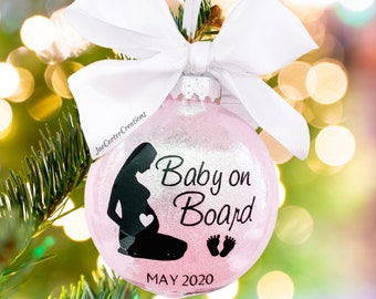 Pregnancy Announcement Ornament, Baby on Board Ornament, Pregnancy Ornament, Pregnancy Announcement