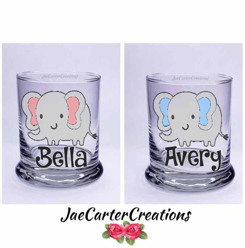 Elephant Toothbrush Holder, Personalized Elephant Glass Toothbrush Holder, Toothbrush Holder For Kids image 4