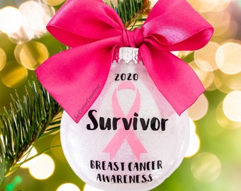 Breast Cancer Ornament, Breast Cancer Awareness month, breast cancer gift, breast cancer ornament, breast cancer survivor, breast cancer