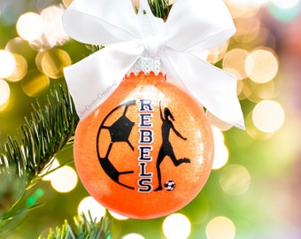 Soccer Ornament, Girls Soccer Team Ornament, Girl Soccer Player Ornament, Sports Ornament, Sports Team Ornament