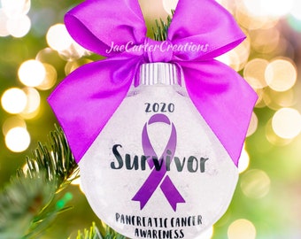 Purple Ribbon Awareness, Lupus Awareness Ornament, Fibromyalgia Awareness Ornament, Stomach Cancer Awareness, Cancer Awareness Ornament