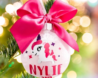 Unicorn Ornament l, Personalized Unicorn Ornament, Unicorn Ornament for girls