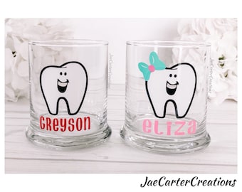 Personalized Glass Toothbrush Holder for kids, Pencil Holder