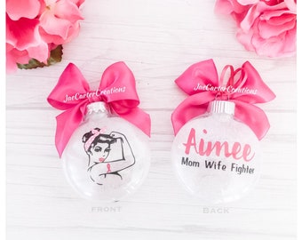 Breast Cancer Ornament, Breast Cancer Awareness month, breast cancer gift, breast cancer ornament, breast cancer survivor, breast cancer