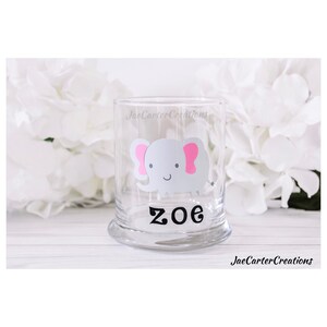 Elephant Toothbrush Holder, Personalized Elephant Glass Toothbrush Holder, Toothbrush Holder For Kids image 2