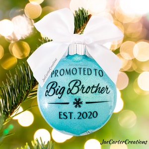 Big Brother Ornament, Pregnancy Announcement Ornament, Promoted to Big Brother,