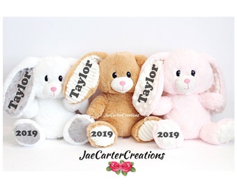 Easter Plush Animals, Personalized Plush Easter Animals