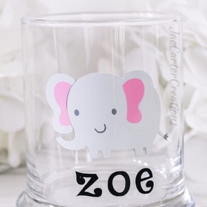 Elephant Toothbrush Holder, Personalized Elephant Glass Toothbrush Holder, Toothbrush Holder For Kids image 3