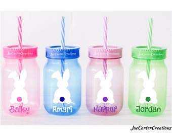 Easter Tumbler, Easter Cup, Mason Jar Tumbler