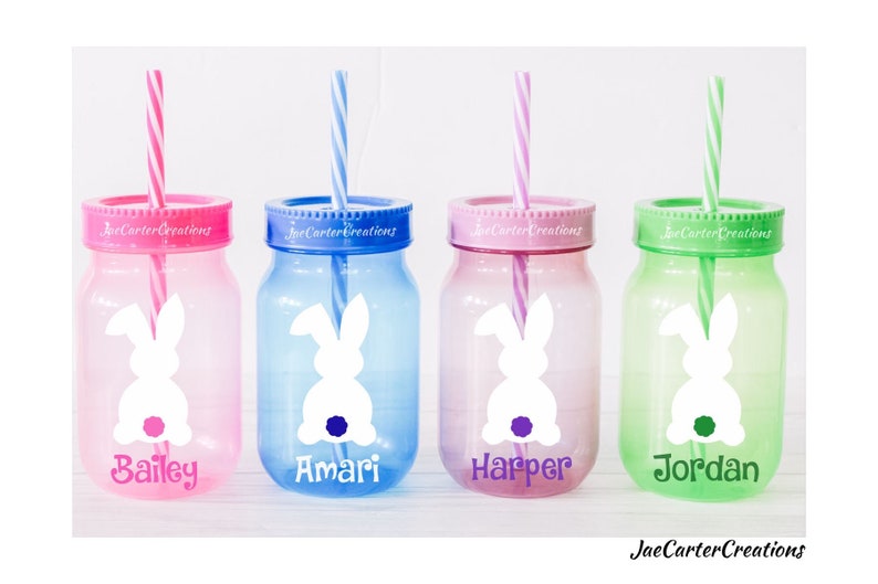 Easter Tumbler, Easter Cup, Mason Jar Tumbler image 1