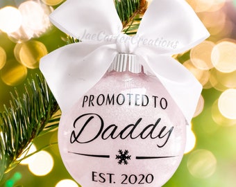 Pregnancy Announcement Ornament, Baby Announcement Ornament, Promoted to Dad, Promoted to Dad