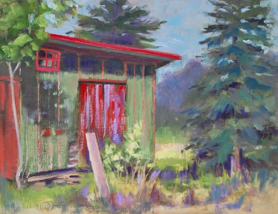 Barn Painting Door County Landscape Old Shed Baileys Harbor Hickey S Fishery Wisconsin Original Oil Painting By Sue Whitney 11 X 14