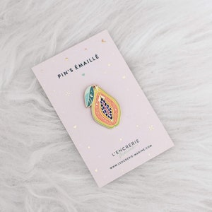 Set of four enamel pins grapefruit strawberry apple papaya glitter brooch women gift image 7