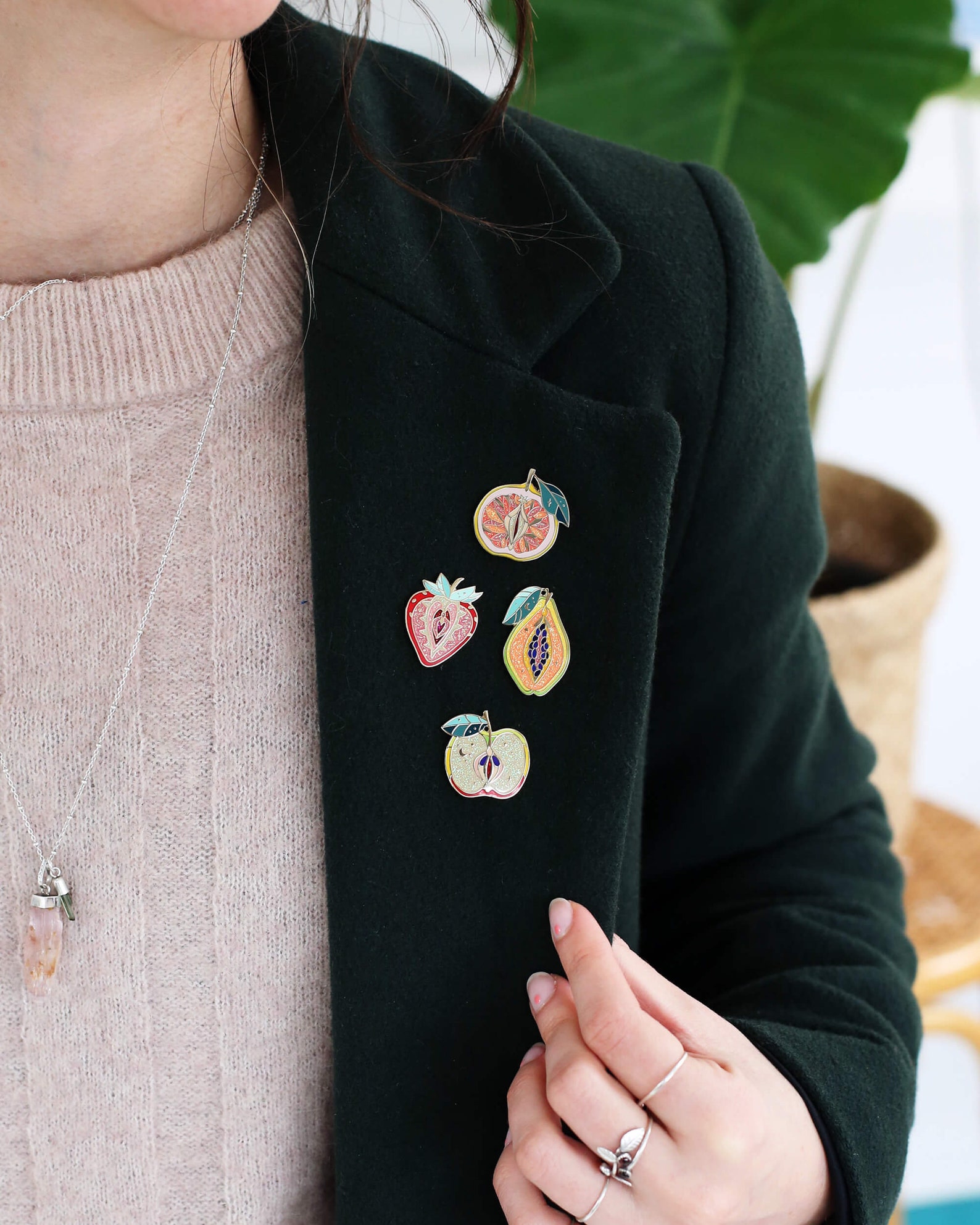 Pins Fruit Strawberry - Enamel Lapel Pin - Red Fruit - Glitters - Etsy
