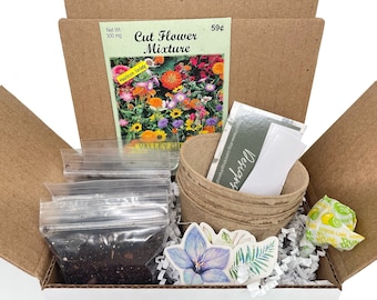 Mixed Flower Grow Kit | Grow Your Own Mixed Flower | Mixed Flower Gift | Cut Flowers | Birthday Gift | Housewarming Gift | Hostess Gift