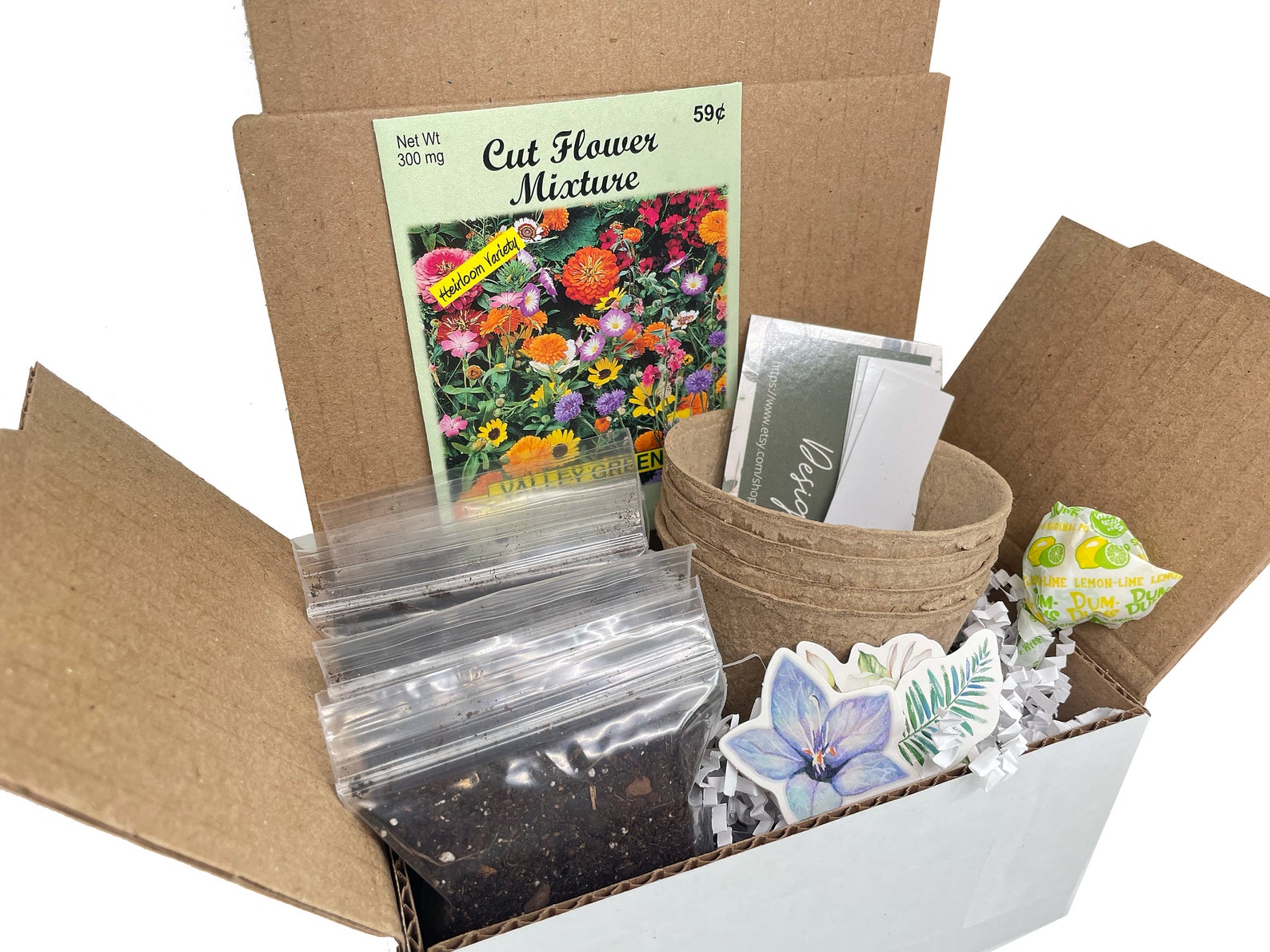 Mixed Flower Grow Kit Grow Your Own Mixed Flower Mixed Flower Gift Cut