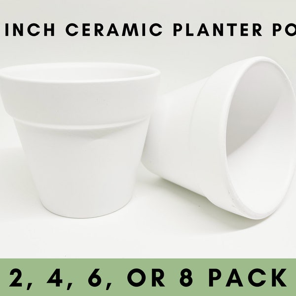 3 Inch Ceramic Pots | White Terracotta Pots | Clay Pot | Small Planter Pot | Succulent Pot | Cactus Pot | Indoor Planter | Paintable Pot