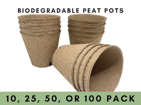 Biodegradable Seed Starter Peat Pots | Compostable Nursery Pots | Seed Starter  Pots | Seedling Pots | Germination Pots | Pots for Herbs - Etsy
