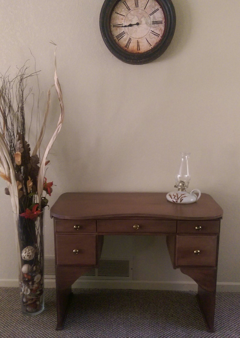Antique Vintage Retro Kidney Shaped Shabby Chic Desk Vanity Etsy