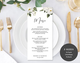 print your own menu etsy