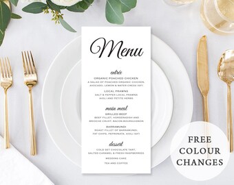 print your own menu etsy