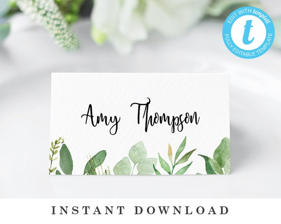 Place Cards Wedding Table Modern Wedding Template Editable Wedding Escort Cards Printable Place Cards Amy Minimal Wedding Template