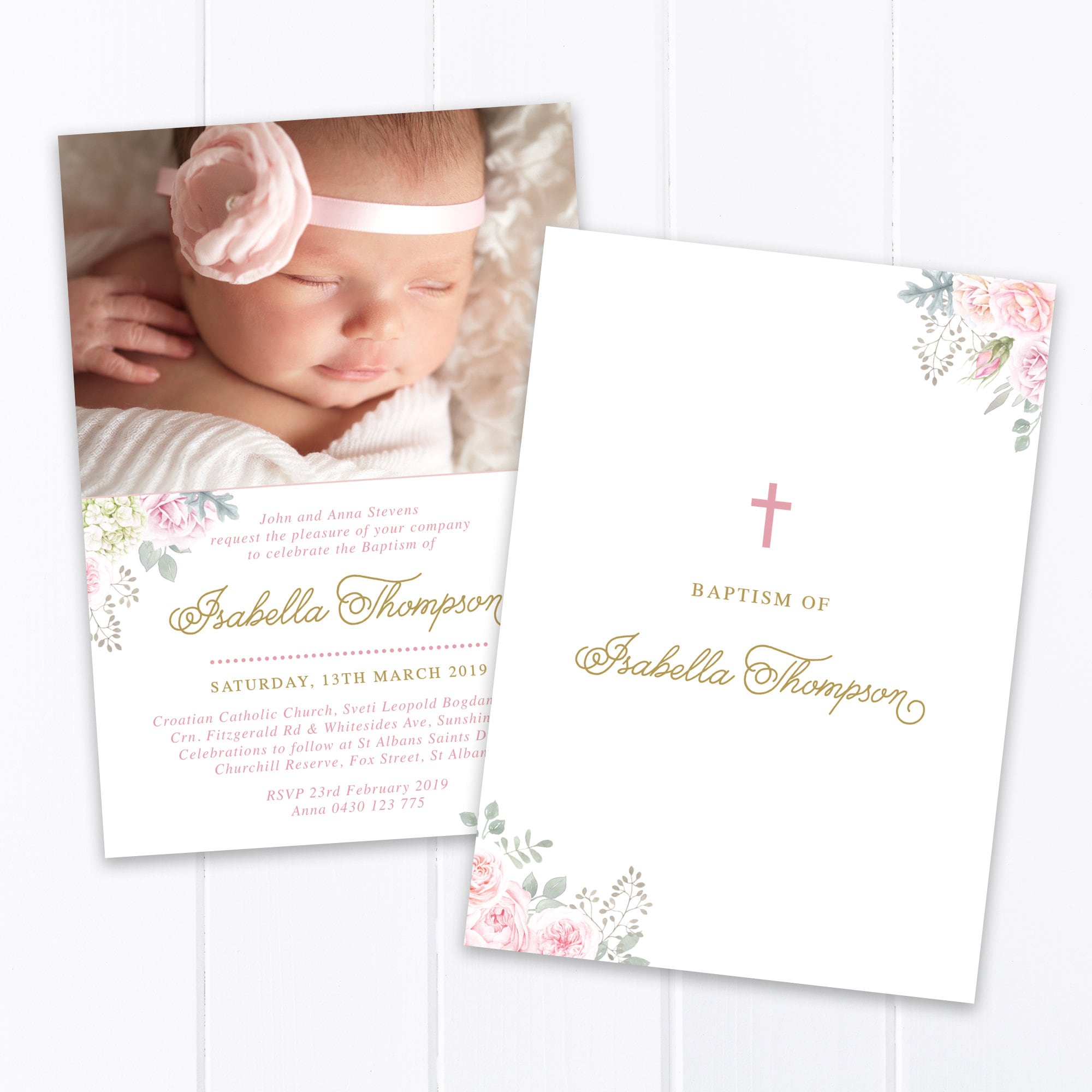 Free Printable Girl Baptism Invitations Templates
