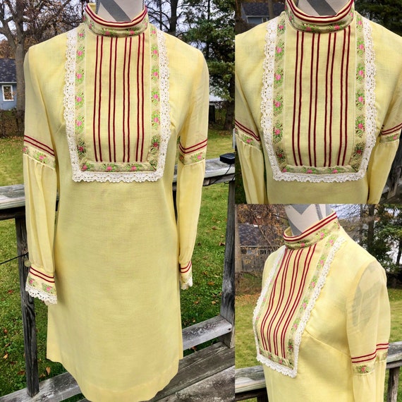 Vintage 60s Hippie Boho Prairie Cottage Core High
