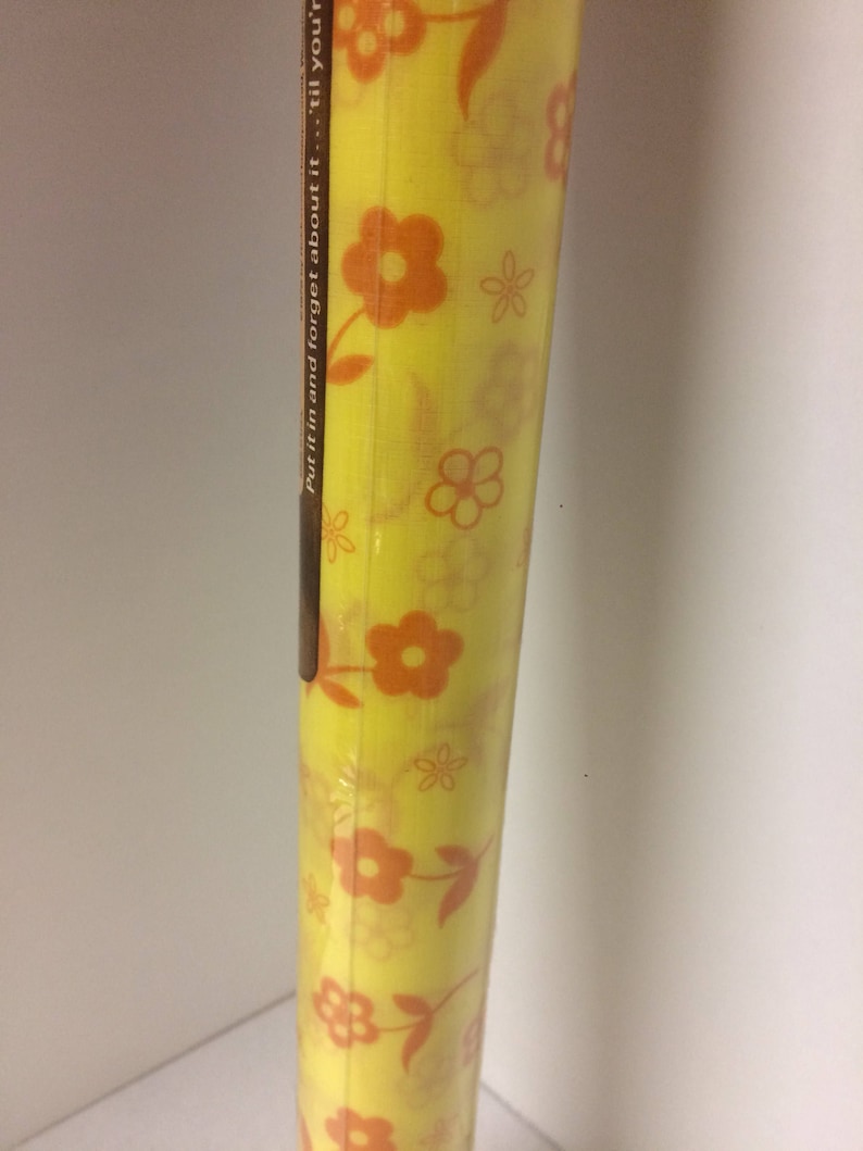 1978 Vintage Yellow W Orange Flowers Shelf Liner Unopened Etsy