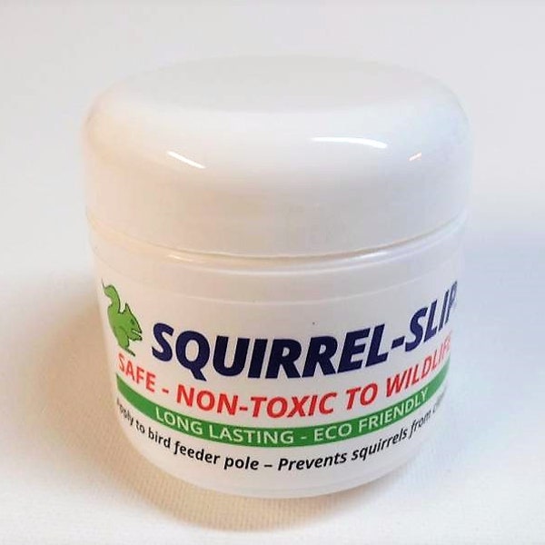 Stop Squirrels from Climbing to Bird Seed Squirrel Proof your Bird Feeder Pole with Squirrel-Slip 2 oz.