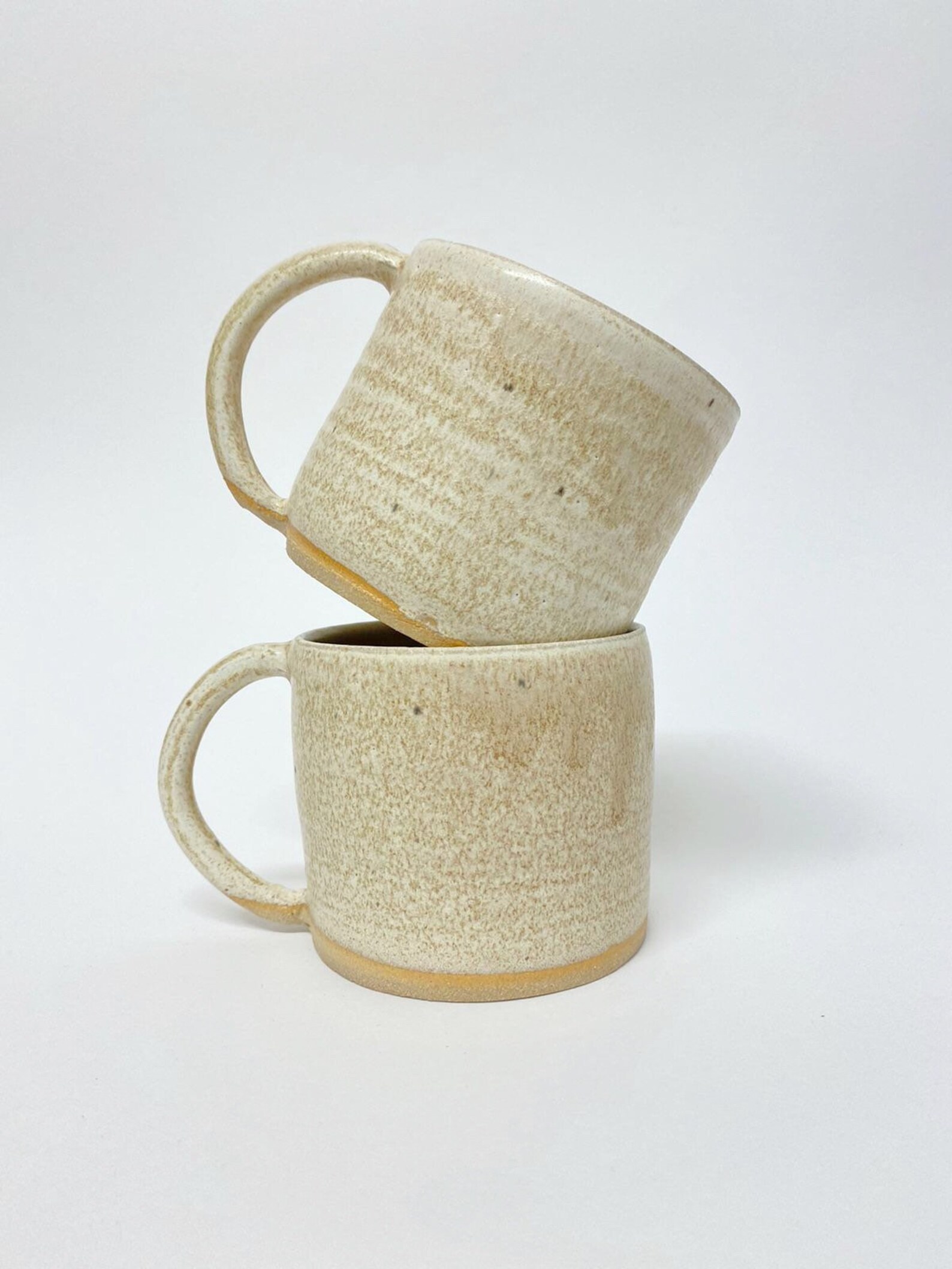 Handmade ceramic mug Cream glazed cup 400ml Cream mugs Etsy