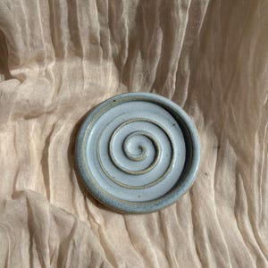 Sky Blue soap dish, ceramic bathroom tray, handmade kitchen pottery, household soap holder, thrown soap holder, textured soap dishes