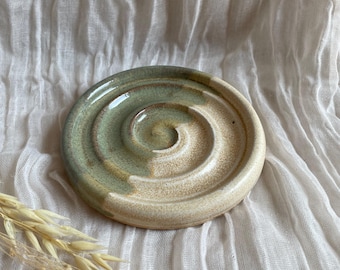 Bamboo ceramic soap dish, ceramic bathroom tray, handmade kitchen pottery, household soap holder, thrown soap holder, textured soap dishes