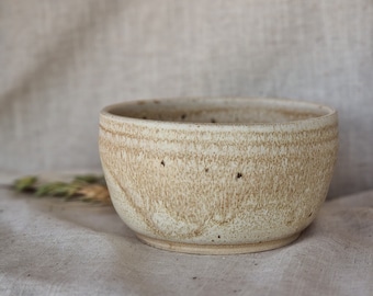 Cream Ceramic bowl, handmade glazed dish, beige stoneware kitchenware, dining nibble bowl, eco friendly living, small bowls set