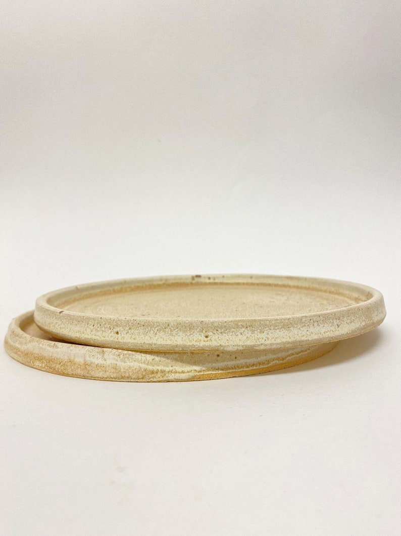 Thrown Ceramic Plates Handmade Lunch Plate Unique Beige Etsy UK