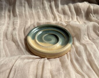 Mini Mountains soap dish, ceramic bathroom tray, handmade kitchen pottery, household soap holder, thrown soap holder, textured soap dishes
