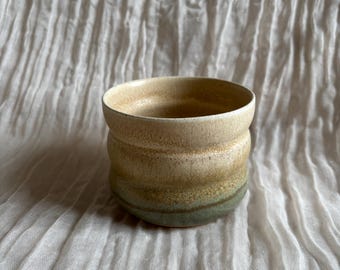 Bamboo Bubble tumbler, Handmade glazed pot, 300ml vessel, unique British gift, handcrafted plant pot, whiskey tumbler