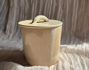 Low Tide ceramic butter crock, handmade butter cellar, hand thrown butter vessel, french butter dish