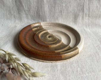 Sandstorm ceramic soap dish, bathroom tray, handmade kitchen pottery, household soap holder, thrown soap holder, textured soap dishes