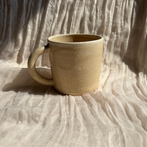 Handmade ceramic mug, Cream glazed cup, 300ml Cream mugs, unique british gift, tea coffee lover, ocean glazed dining, Soft purple mugs