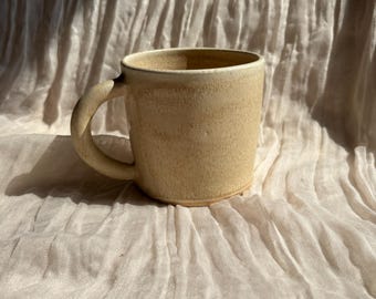Handmade ceramic mug, Cream glazed cup, 300ml Cream mugs, unique british gift, tea coffee lover, ocean glazed dining, Soft purple mugs