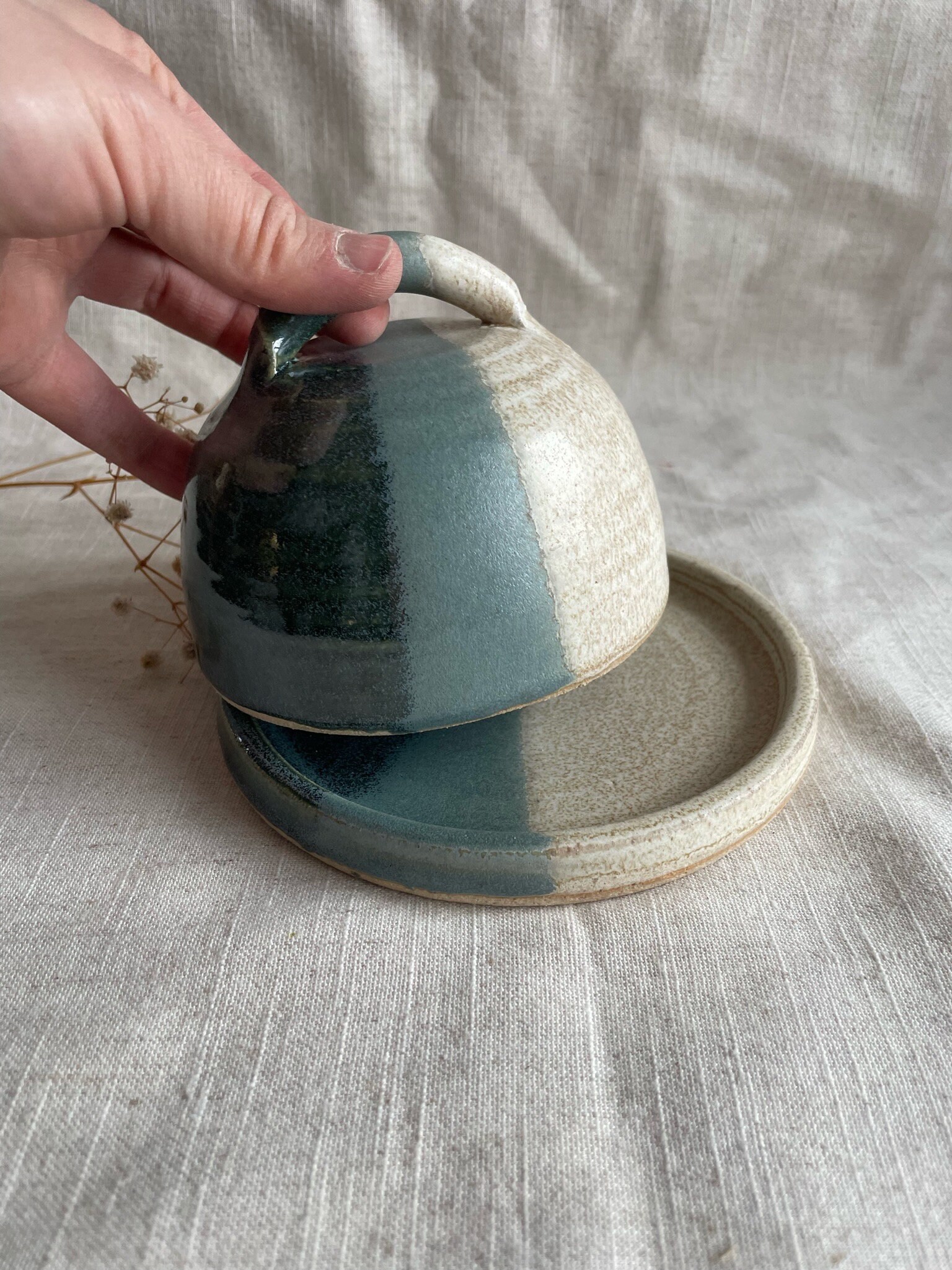 Mountains Ceramic Butter Dish, Handmade Butter Cellar, Hand Thrown ...