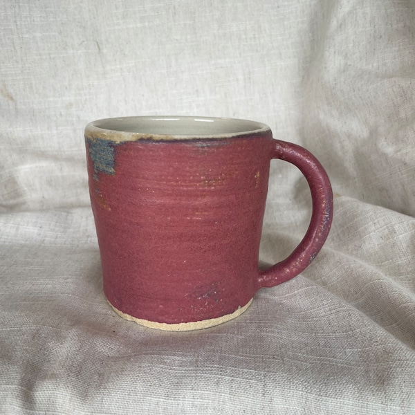 Handmade ceramic mug, Pink berry cup, 400ml Pink mugs, unique british gift, tea coffee lover, ocean glazed dining, Pink Matte mugs