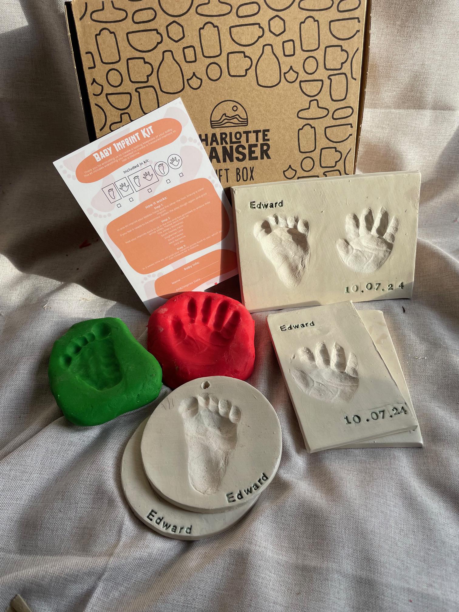 Baby Imprint Kit, Ceramic Long Lasting Imprint, Handmade Feet