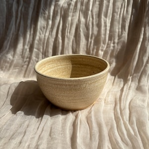 Cream Ceramic bowl, handmade glazed dish, beige stoneware kitchenware, dining nibble bowl, eco friendly living, small bowls set