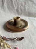 Sandstorm candlestick set, handmade ceramics, red and cream candle gift homeware, boho home decor, candle stick holder, birthday gift